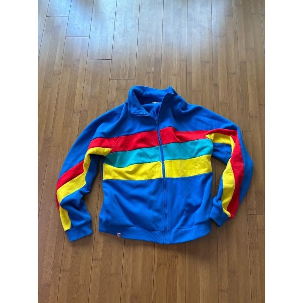 LEGO Target Blue Men's Color Block Stripe Zip-Up Track Jacket Size M